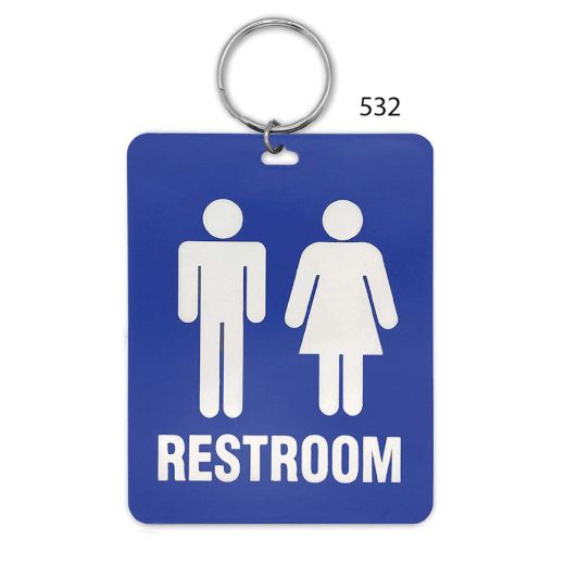 Picture of Restroom Tag with Ring