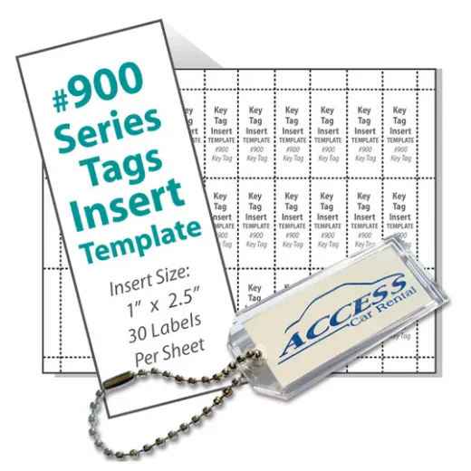 900 Series Horizontal and Vertical Tag Template