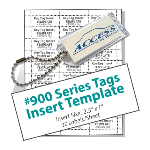 900 Series Horizontal and Vertical Tag Template
