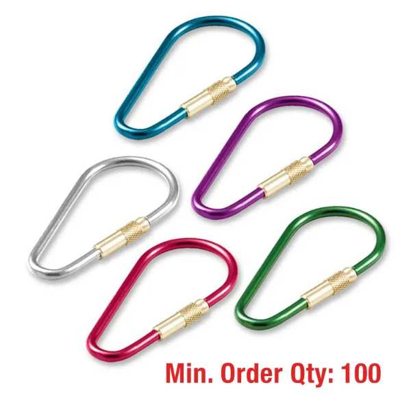 Bulk Non-Packaged Anodized Oval Key Ring
