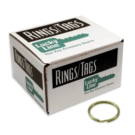 Brass-Plated Tempered Steel Split Key Rings