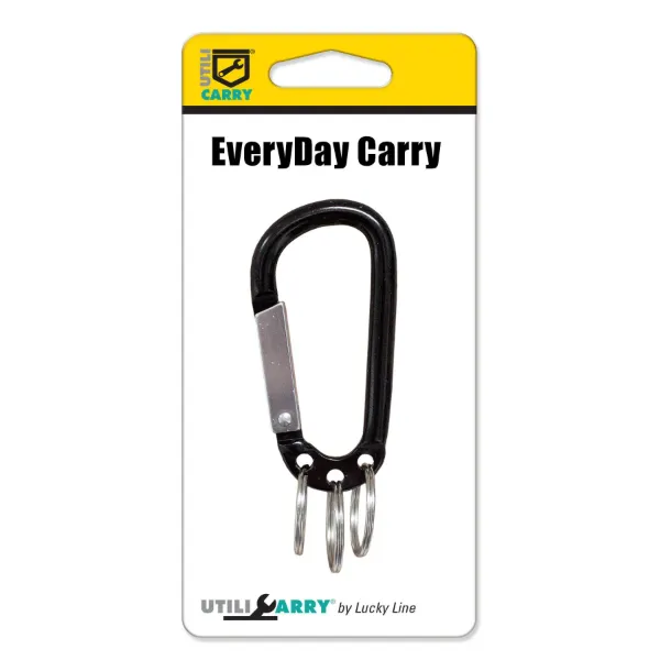 3-RING CARABINER KEYCHAIN ASST. 1/CD