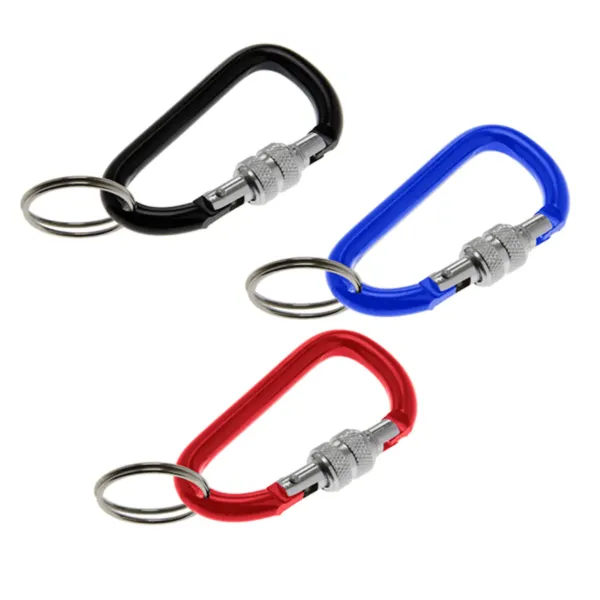 LOCKING CARABINER KEYCHAIN ASST. 1/CD