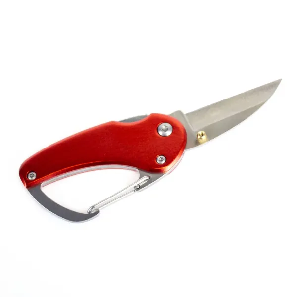 CARABINER KNIFE RED 1/PK
