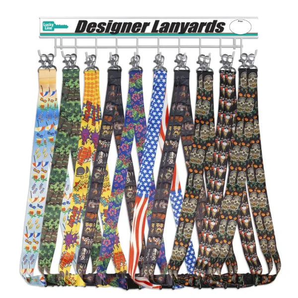 Designer Lanyards Wall Display