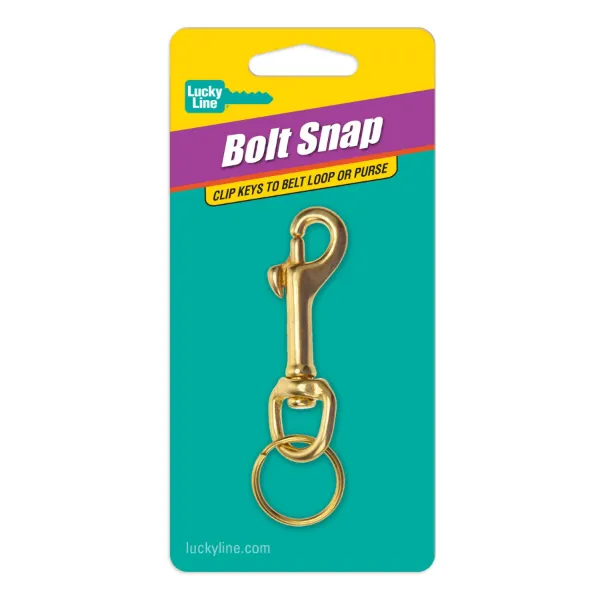 BRASS BOLT SNAP W/SKR  1/CD
