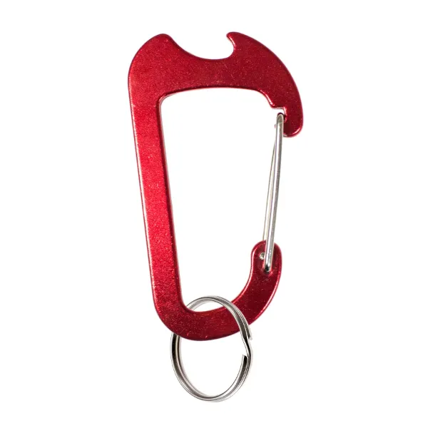 BOTTLE OPENER C-CLIP  ALUMINUM  RED  10/PK