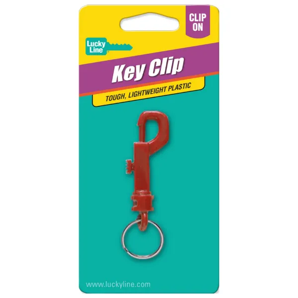 PLASTIC KEY CLIP,ASST, 1/CD