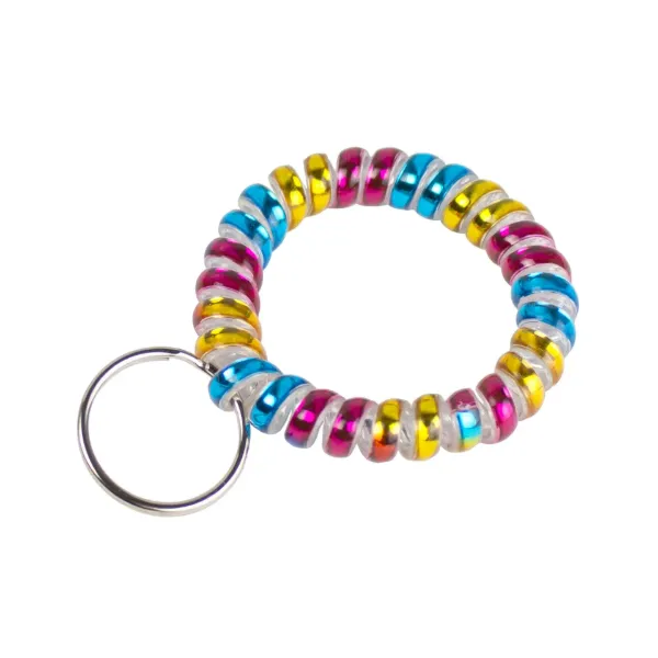 WRIST COIL W/RING RAINBOW 1/BAG