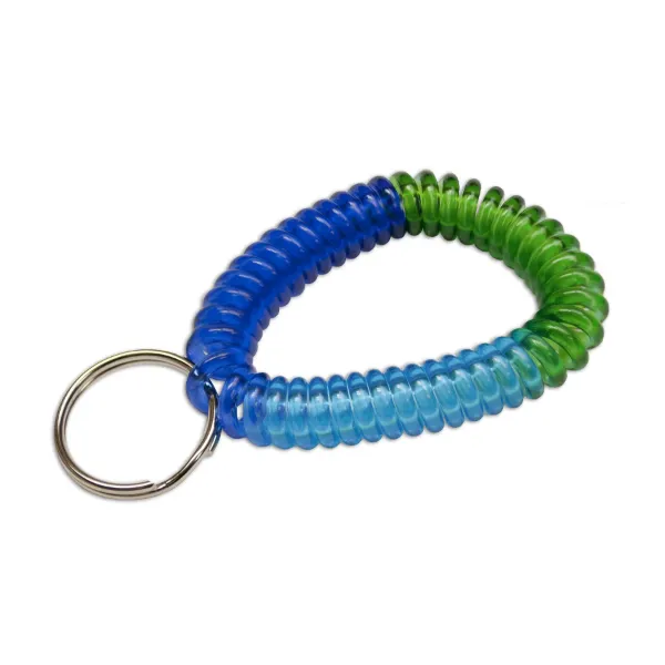 WRIST COIL W/RING  BLU,DK BLU,GREEN  10/PK