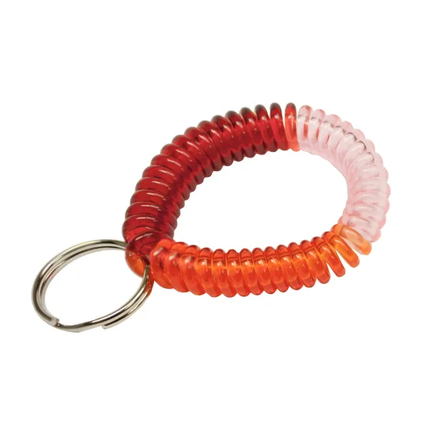 WRIST COIL W/RING ORANGE,PINK,RED
