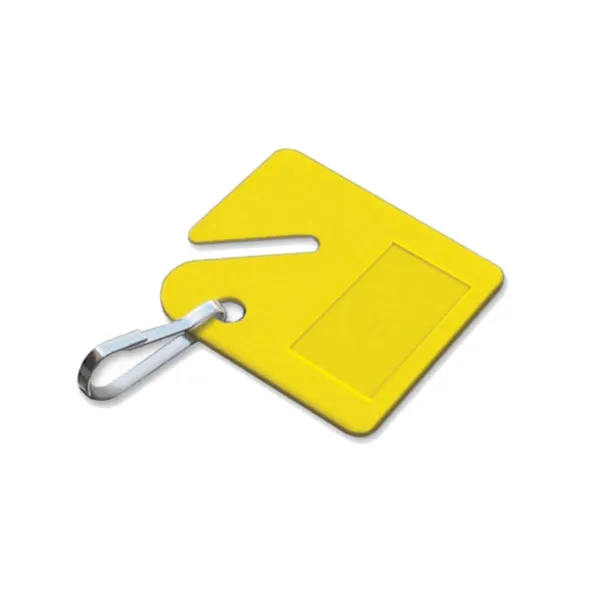 CABINET TAG W/HK  YELLOW  20/PK