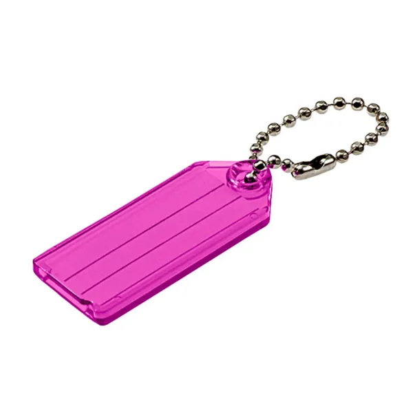 ID TAG W/B CHAIN  MAGENTA  10/PK