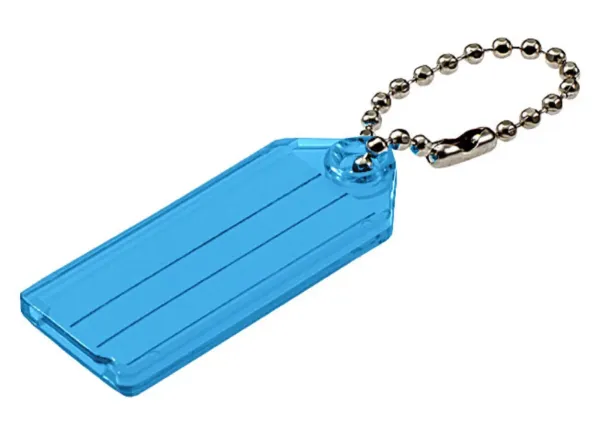 ID TAG W/B CHAIN  BLUE  10/PK