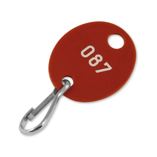 WHITE OVAL KEY TAGS NUMBERED 121-140
