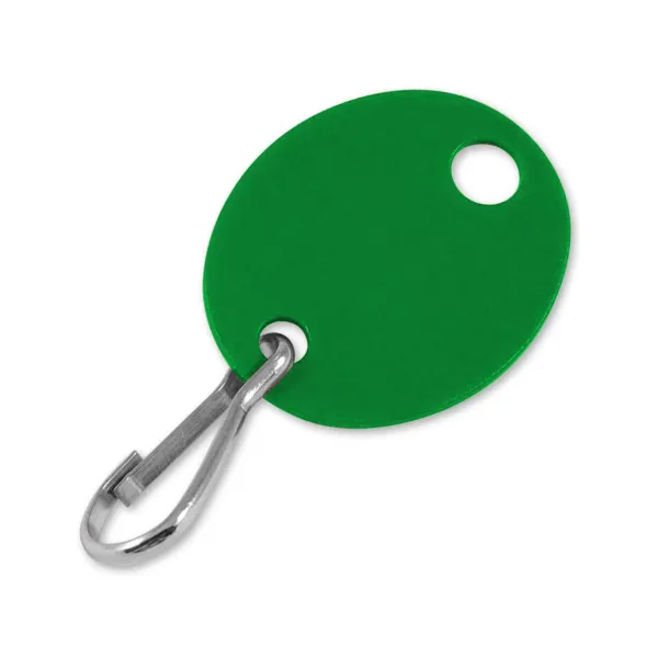 OVAL TAG  W/HOOK  GREEN  20/PK