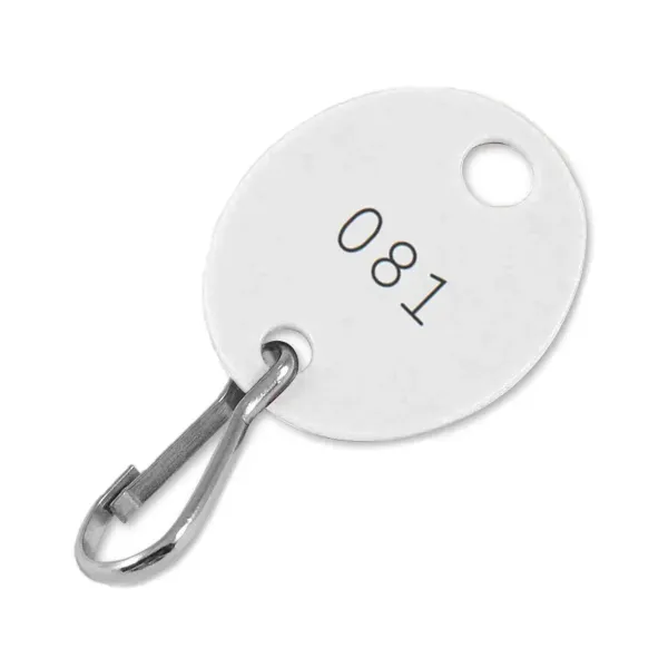 WHITE OVAL KEY TAGS NUMBERED 81-100
