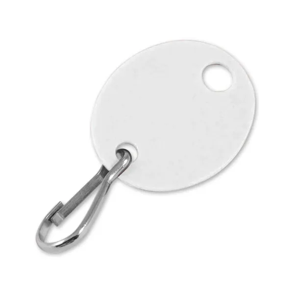 OVAL TAG  W/HOOK  WHITE  100/BX