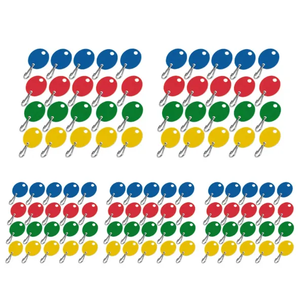 OVAL TAG  W/HOOK  ASSTD  100/BX