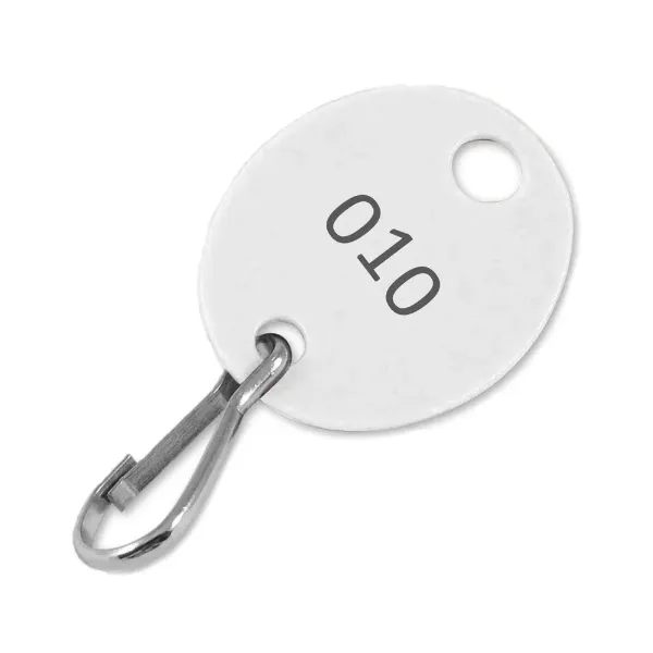WHITE OVAL KEY TAGS NUMBERED 1-20
