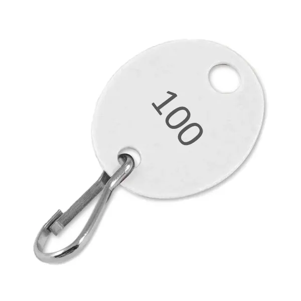 WHITE OVAL KEY TAGS NUMBERED 1-100