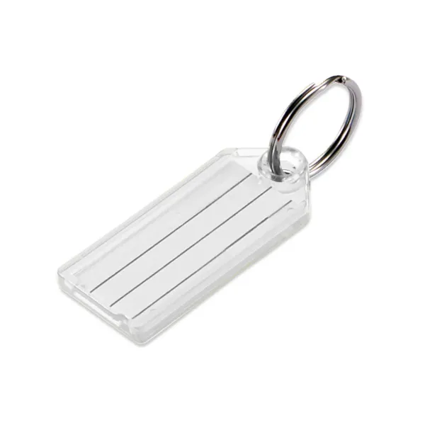ID TAG W/SKR  CLEAR  50/PK