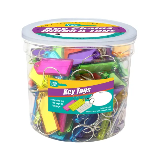 ID TAG W/TANG  ASSORTED  100/JR