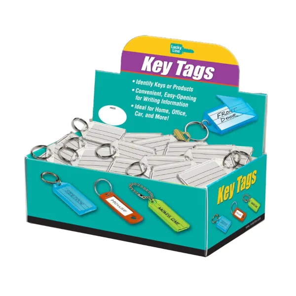 ID TAG W/RING  CLEAR  100/BX