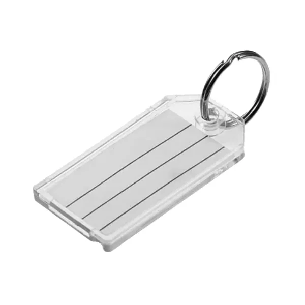 ID TAG W/RNG  CLEAR  2/CD  TRILINGUAL