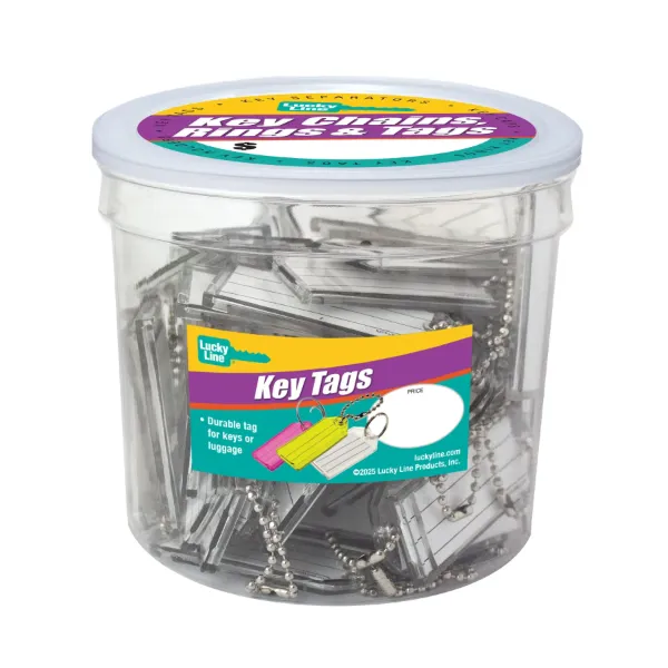 LARGE ID TAG W/WHITE INSERT 50/JR