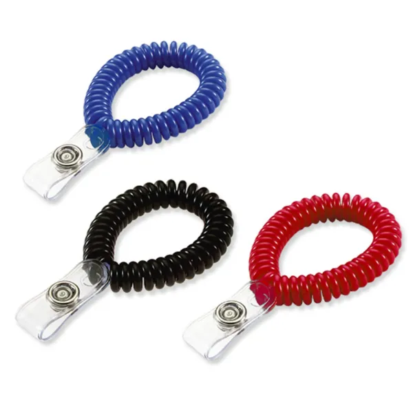 WRIST COIL W/BADGE HOLDER  ASST  50/JR
