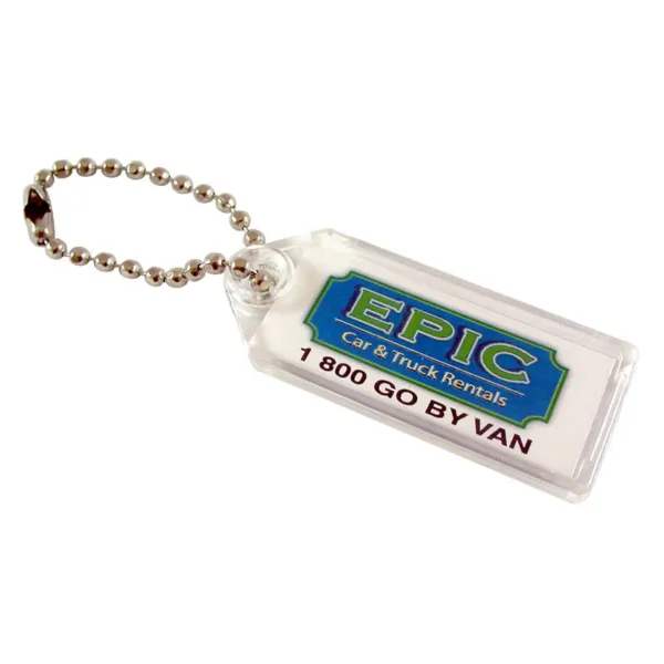Custom Imprinted 100 Key Tag with Ball Chain