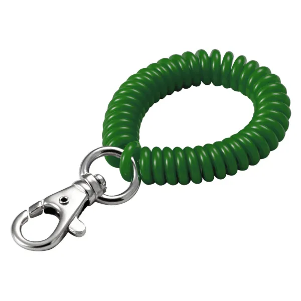 WRST COIL W/TRG SNAP  GREEN  3/BAG