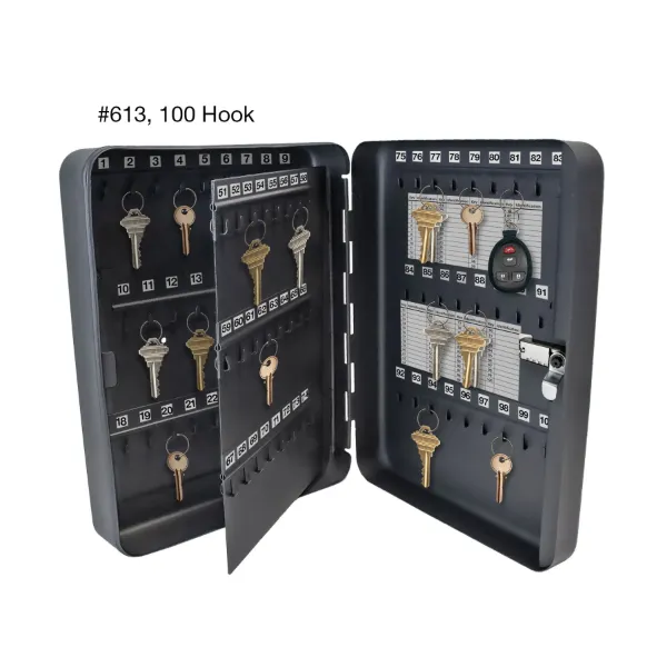 COMBO LOCK KEY CABINET, BLK  100 HOOK 1/EA