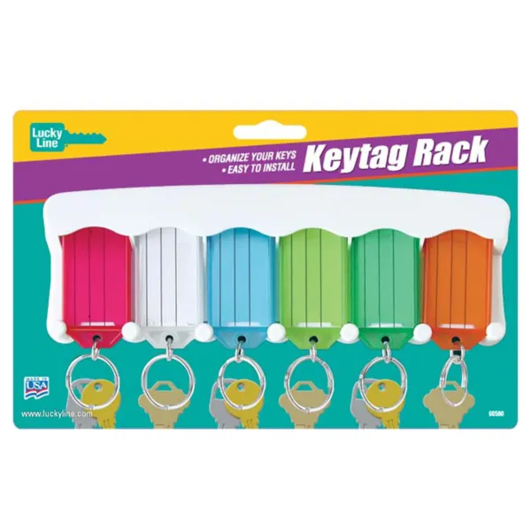 6 KEY TAG RACK  WHITE  1/CD