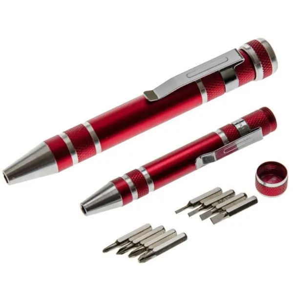 PRECISION PEN SCREWDRIVER RED 1/PK