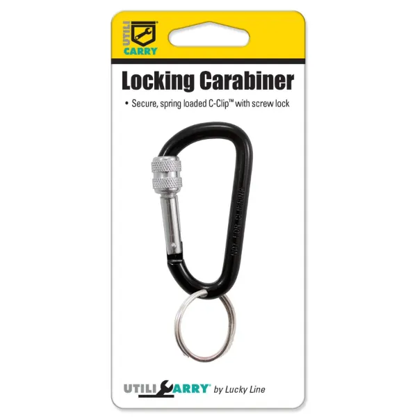 LOCKING CARABINER KEYCHAIN ASST. 1/CD