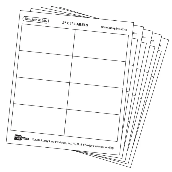 1 X2  LABEL  MINI SHT  CLR  12/PK