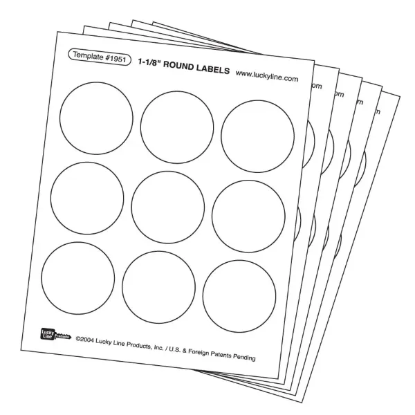 1-1/8 LABEL  MINI SHT  CLR  12/PK