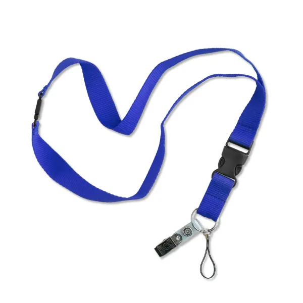 FLAT LANYARD W/BREAKAWAY  BLUE