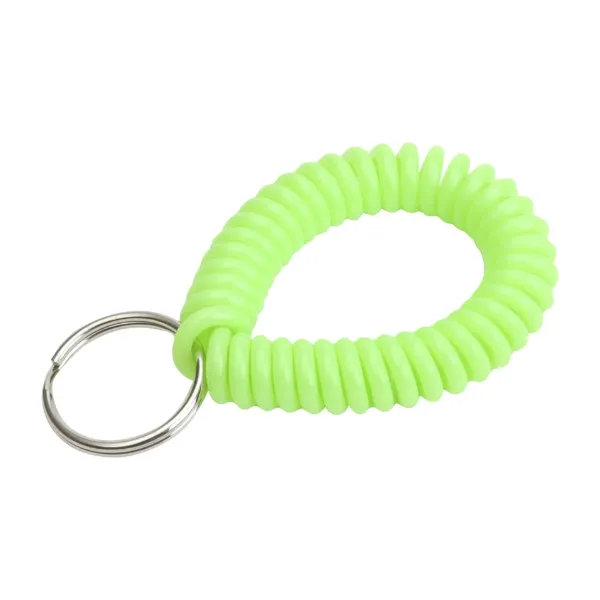 WRIST COIL W/RING  NEON GREEN