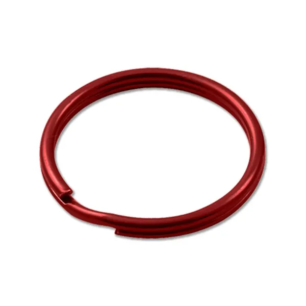 1 SPLIT KEY RING  RED PWDR COAT