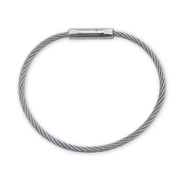Bulk Non-Packaged  Stainless Steel Twisty Key Ring 7