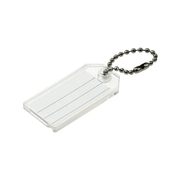 ID TAG W/BALLCHAIN  K CLEAR  INS