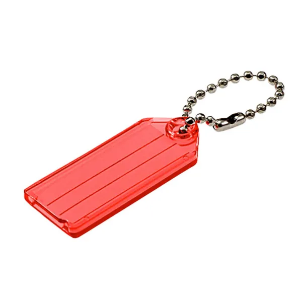 ID TAG W/BALL CHAIN  RED