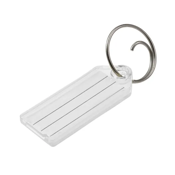 ID TAG W/TANG RING  CLEAR