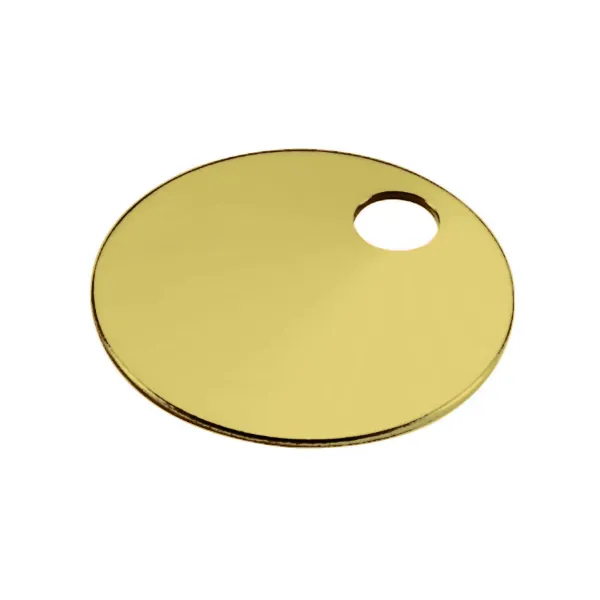 1-1/2  ALUMINUM TAG  GOLD  20/PK