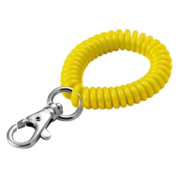 WRST COIL W/TRG SNAP  YELLOW  3/BAG