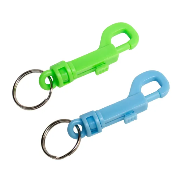 PLASTIC KEY CLIP BLUE GLOW IN DARK 25/PK